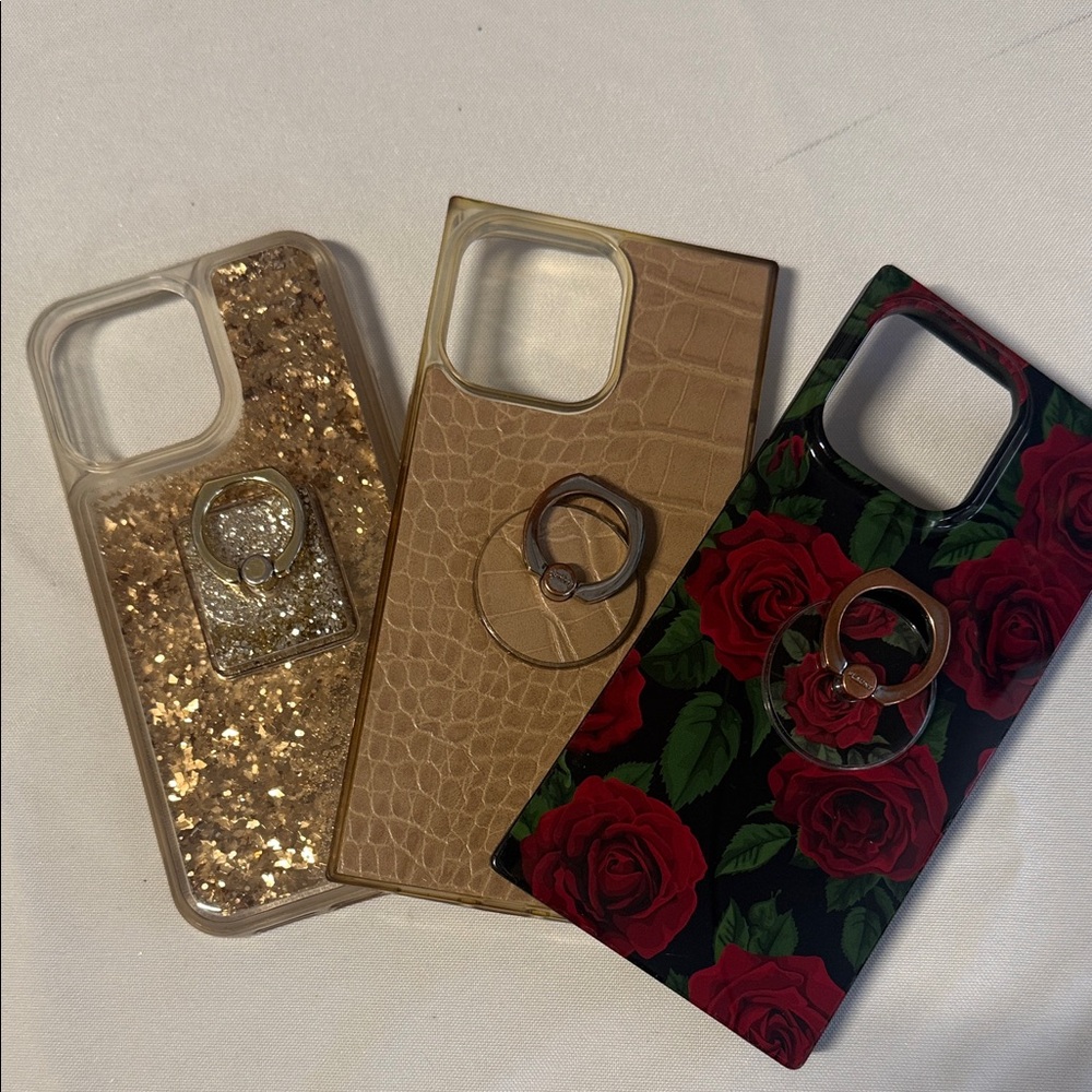 Stylish Phone Case Set with Ring Holder

iPhone 14 Pro Max